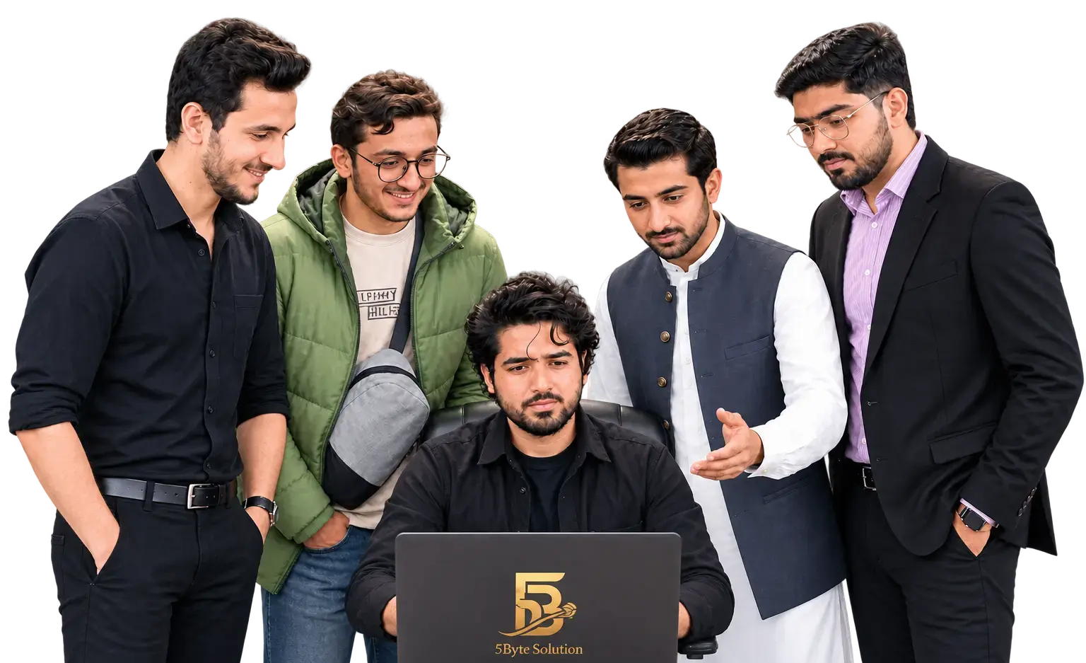 5Byte Solution marketing team collaborating